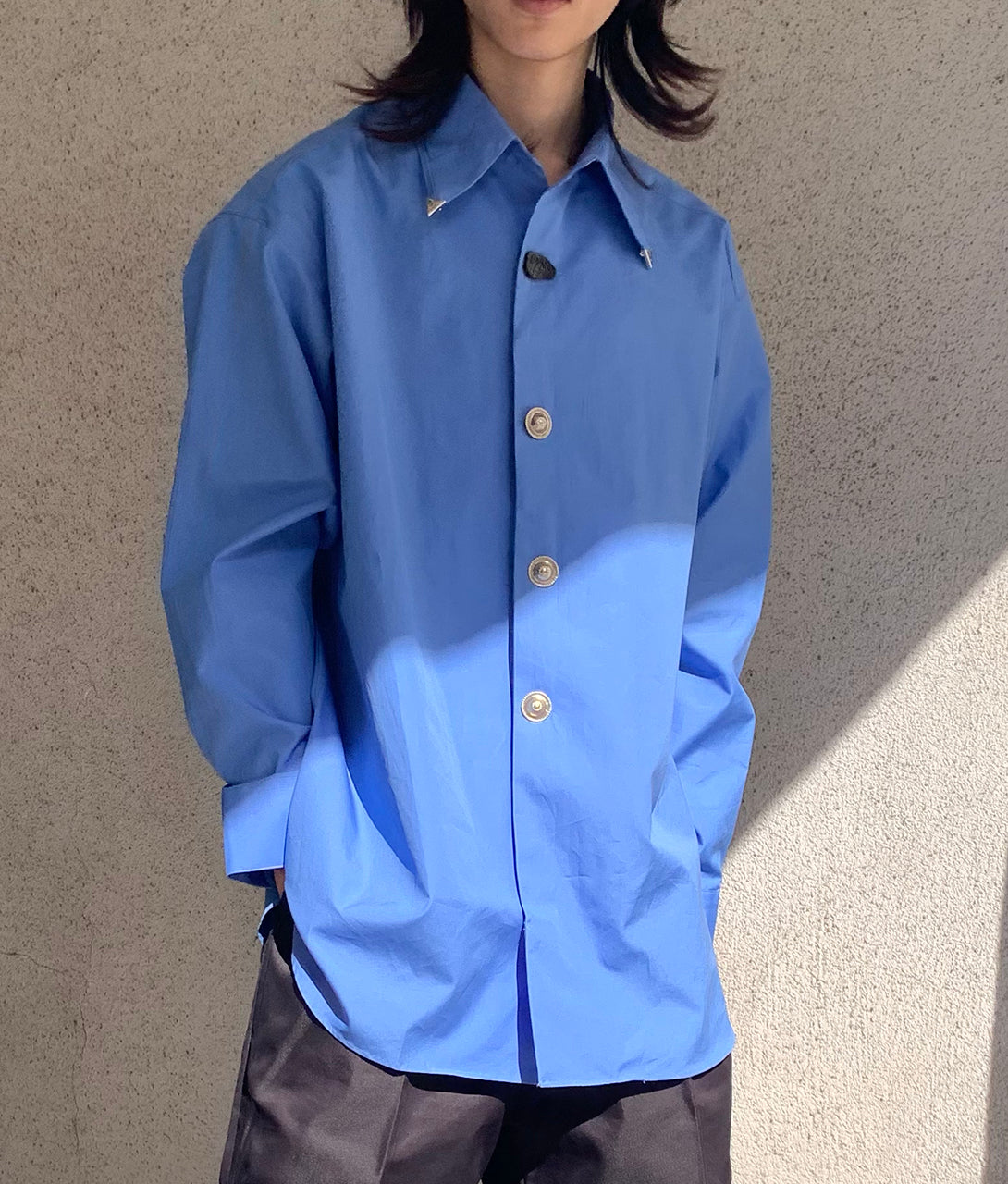 〈Y.O.N.〉DRESS SHIRTS / ドレスシャツ（SAX）