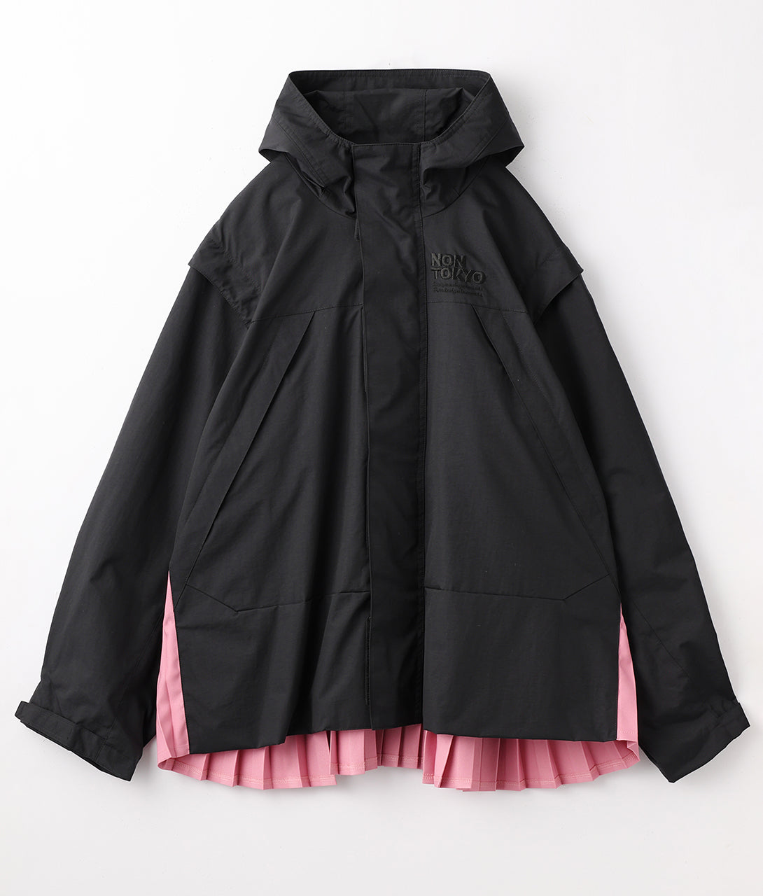 〈NONTOKYO〉BACK PLEATS MOUNTAIN PARKA / バックプリーツマウンテンパーカー（BLACK×PINK）