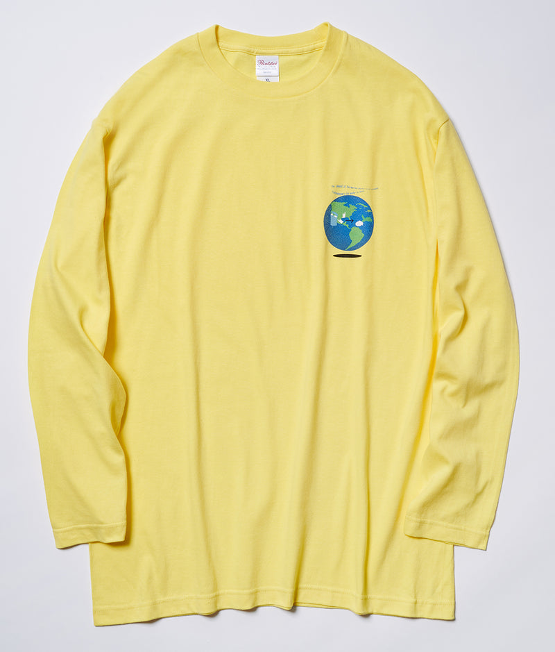 〈GLANCE〉EARTH LONG T-SHIRT/アースロングTシャツ（YELLOW）