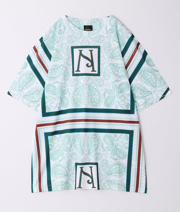 〈NONTOKYO〉BANDANA PRINT T-SHIRT / バンダナプリントTシャツ（WHITE）