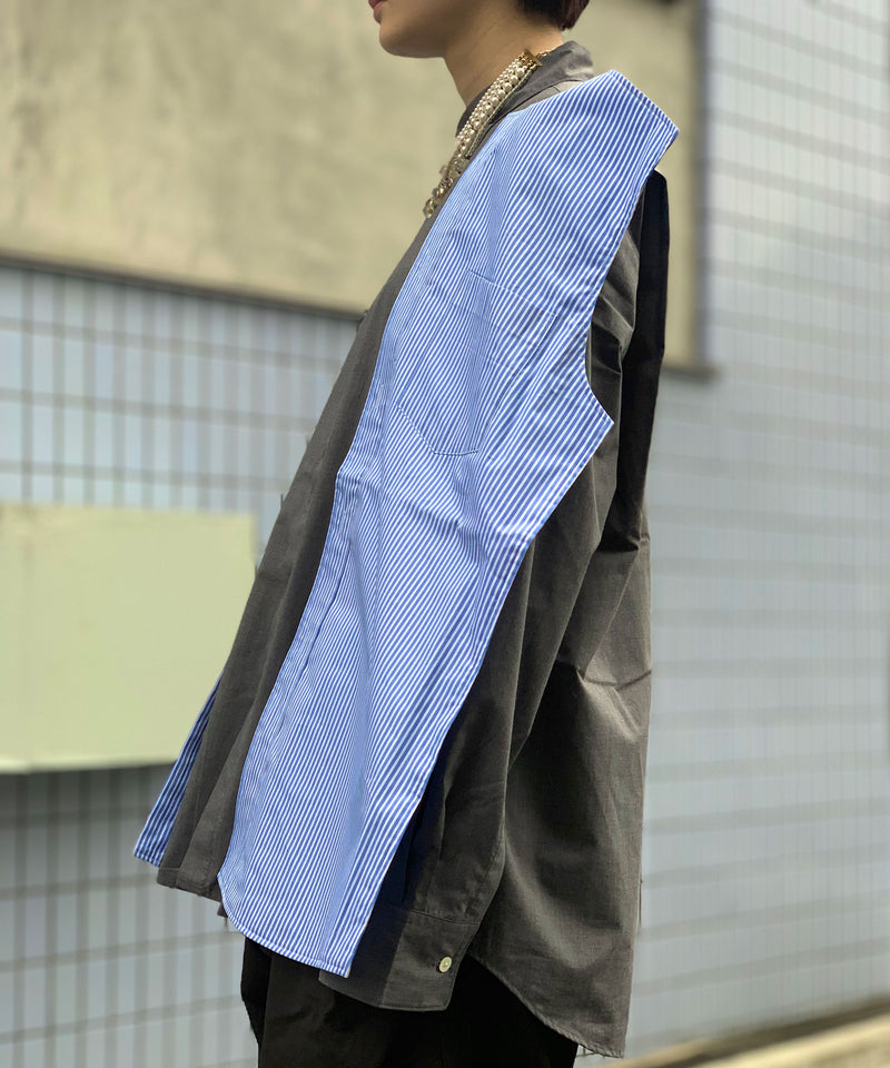 〈kudos〉POPPED OUT SHIRT / ポップアウトシャツ（GRAY）