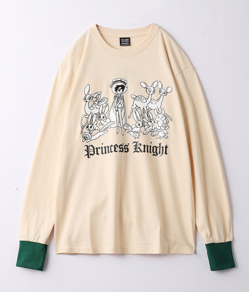 〈NONTOKYO〉PRINT LONG T-SHIRT (princess knight C) / プリントロンT (リボンの騎士C )（BEIGE）