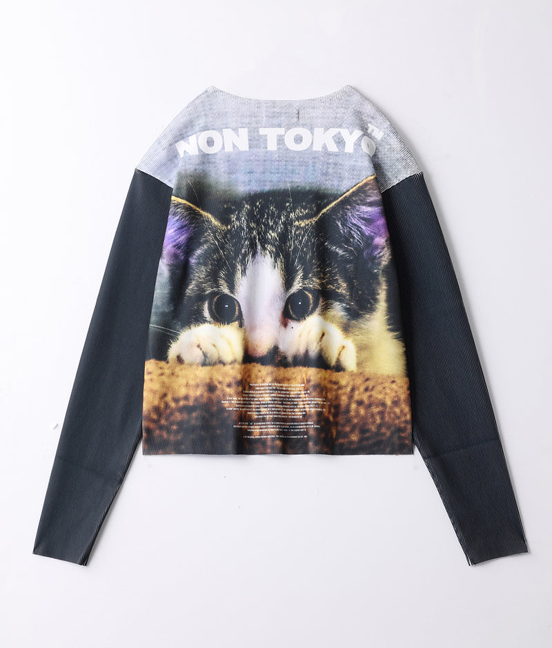 〈NONTOKYO〉RIB CREWNECK TOP (LONG SLEEVE) / リブクリーネックトップ (長袖)（CAT）