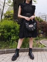 〈old honey〉72°C short dress / 72°C ショートドレス（BLACK）