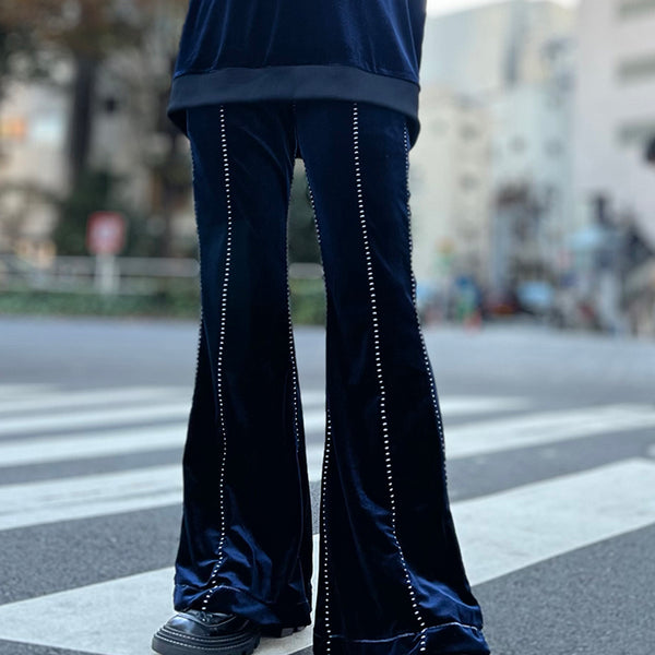 TENDER PERSON ベルベットフレアパンツ 黒 2022-23 aw - メルカリ